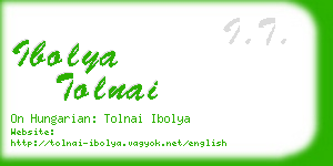 ibolya tolnai business card